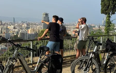 Montjuic Barcelona: Panoramic eBike Tour Views & Tapas stop