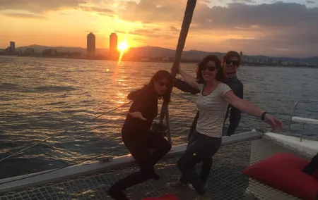 Sunset at PREMIUM Boat in Barcelona