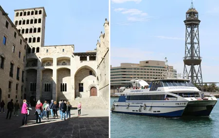 Barcelona walking tour Gothic Quarter and Ramblas+Boat trip