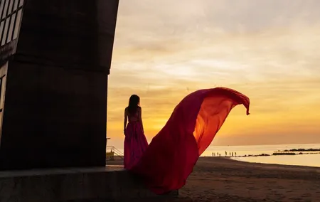 Barcelona Flying Dress photoshoot