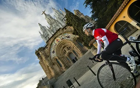 The hills around Barcelona by roadbike, private tour. Pick up/drop off included.