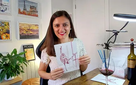 Art Class on How to paint with Red Wine - ONLINE experience