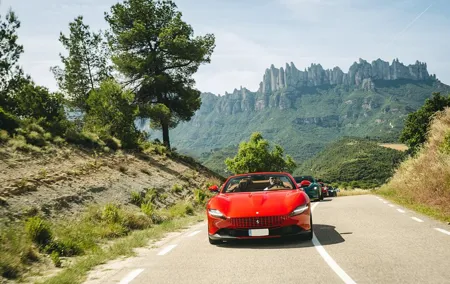 3-Hour Supercar Road Route to Montserrat from Barcelona