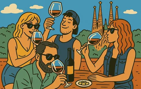 Wine tasting next to the Sagrada Familia
