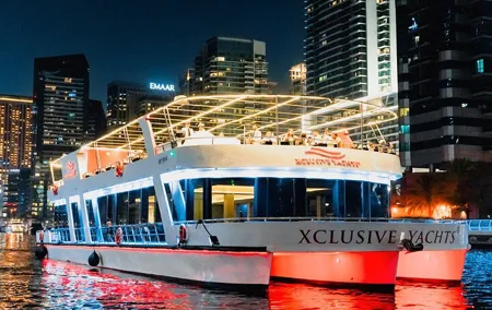 Dubai Marina Dinner Cruise with Live Music & Open Bar