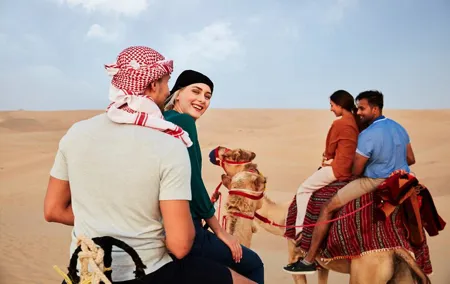 Dubai: Camel Desert Safari with Authentic Emirati Dinner