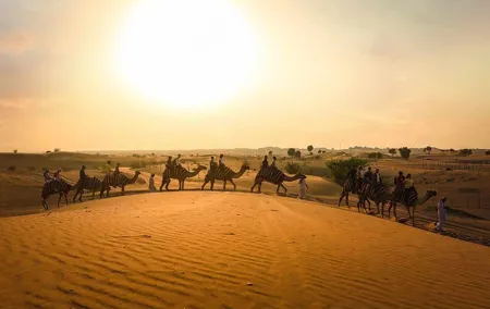 Dubai Sunset Camel Ride & BBQ Dinner at Al Khayma Camp