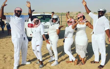 Dubai Desert Safari with Quads, BBQ Dinner, Camel ride, & Shows