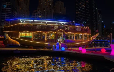 Dubai Marina Best Dhow Cruise Dinner Marina Sky Line Intl Buffet