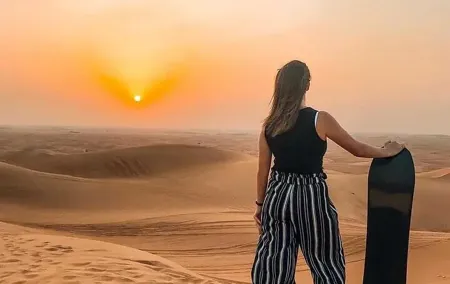 Private Morning Red Dune Safari with Camel Ride & Sandboarding