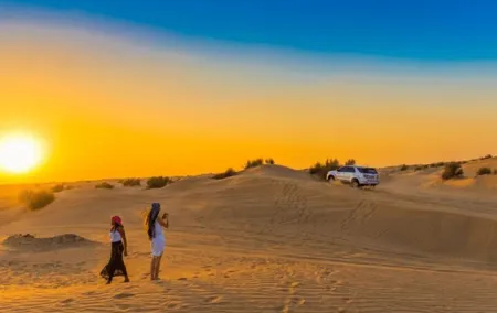 Premium Evening Dessert Safari with BBQ Dinner & Camel Ride