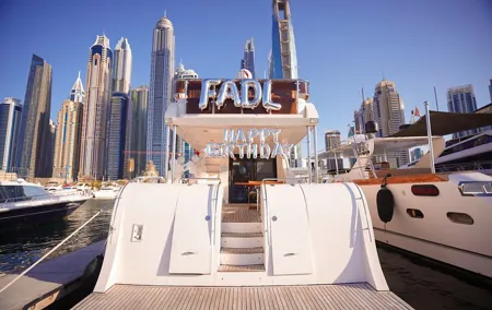 2 Hour Luxury Birthday Celebration on a Yacht in Dubai