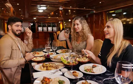 Dubai Creek Luxury Dhow Dinner Cruise with Optional Transfer