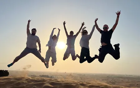 Sunset Safari with BBQ Dune Drive Camel Ride & Dune Buggy option
