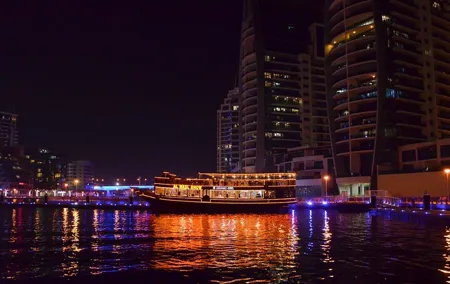 Dubai Marina Dhow Cruise Including Pick Up & DROP OFF SHARING