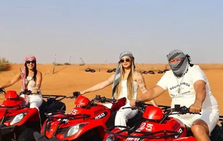 Vip Desert Safari Dubai with Quad bike Camel Riding BBQ Dinner