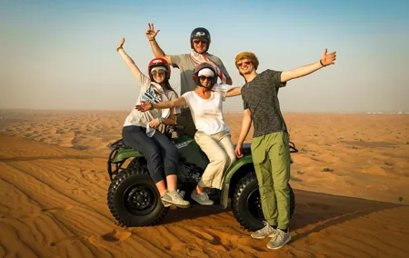 Dubai: Adventure Quad Bike Safari, Camel Ride & Refreshments