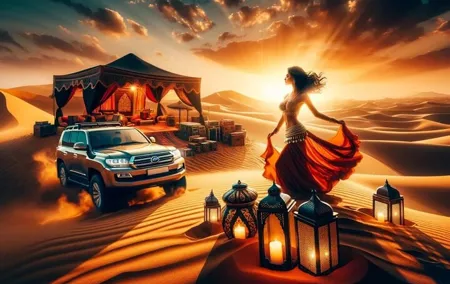 VIP Red Dunes Safari & Pick & Drop Camel Ride, Dinner, Live Shows