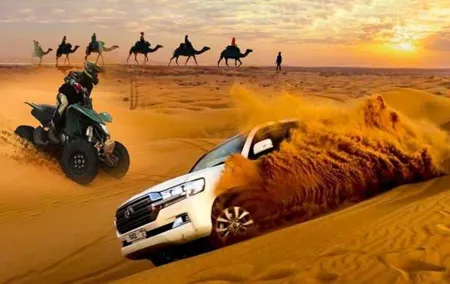 Dubai 4x4 Desert Safari, Quad Bike, Camel Ride & BBQ Dinner