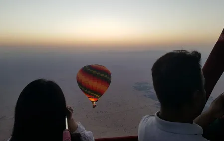 Dubai Desert Hot Air Balloon Ride at Sunrise with Breakfast