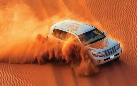 VIP Desert Safari Camel Ride Sand Boarding & BBQ Dinner