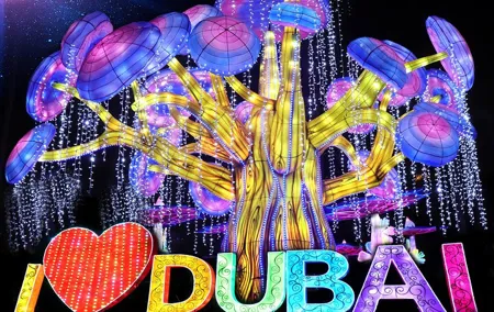 Dubai Garden Glow Tickets with Transport Options