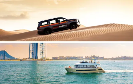 Dubai Marina Luxury Yacht Tour - Desert Safari in Red Dunes