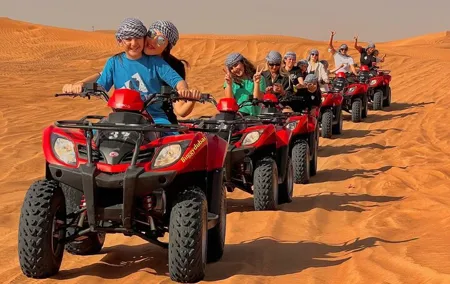 VIP Desert Safari with Quad Bike, Camel Ride, BBQ Dinner, Shows