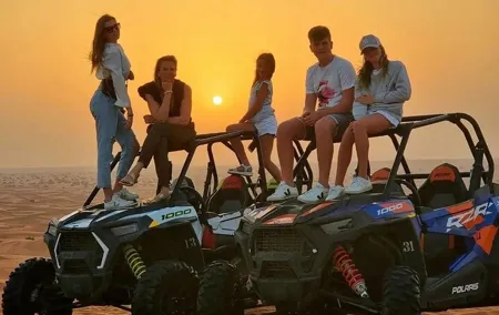 Desert Safari with 30 Minutes Dune Buggy Camel, Dinner, Shows