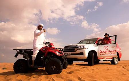 Dubai Self-drive Quad Bike, Sand Boarding, Camels & Refreshments