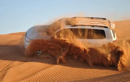 Dubai Evening4x4 Jeep Desert Safari BBQ Dinner, Camel Ride