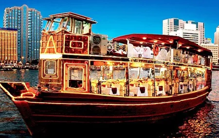 Dubai Canal Dhow Dinner Cruise with transfers