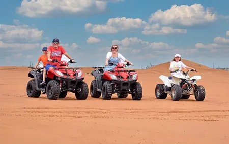 Red Dune Desert Safari with Dinner Quad Bike and Camel Ride
