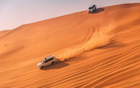 Dubai Desert safari 4x4 Dune Bashing, Sandboarding, Camel Riding, Bbq Dinner