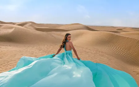 Dubai Flying Dress Private Photoshoot in the Desert