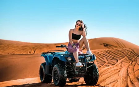 Dubai Desert Safari with BBQ Dinner & self-drive Quad biking