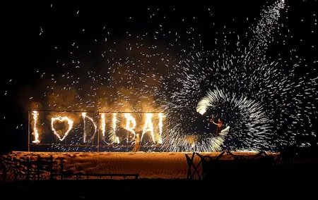 Dubai Evening Desert Safari With Transfers Dune Bashing & Dinner