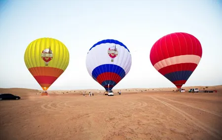 Hot Air Balloon Ride With Gourmet Breakfast and Falcon Show