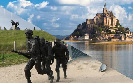 Normandy D-Day Tour with Mont Saint-Michel Day Trip from Paris