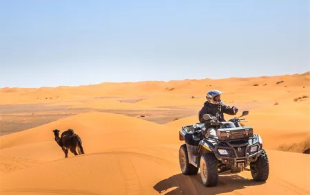 Dubai Red Dune Safari, ATV Quadbiking 10 mins, BBQ, shows