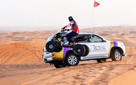 Desert Safari W/BBQ Dinner, Quad Bike, Camel Ride, & Sandboarding
