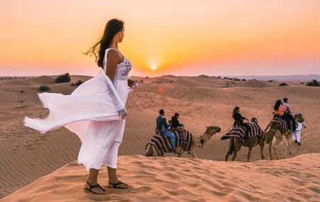 Evening Desert Safari & BBQ With Live Shows,Camel Ride,Falcon pic