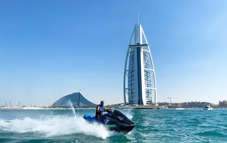 Jet Ski Ride Dubai: Burj Khalifa & Burj Al Arab with Fresh Juice