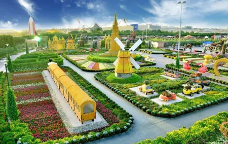 Tour of Miracle Garden with Global Village Dubai