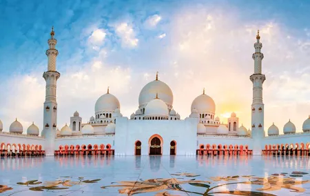 From Dubai: Sheikh Zayed Mosque and Ferrari World Entry Ticket
