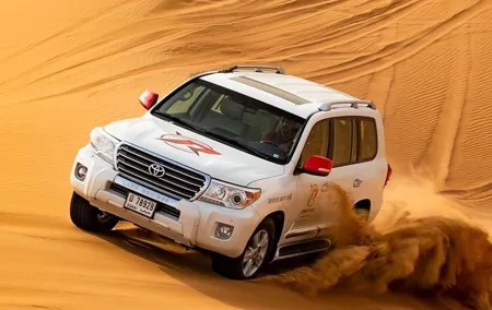 VIP Evening Desert Safari with Camel Ride & BBQ Dinner–Shared Car