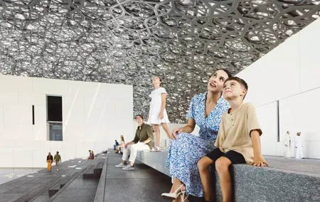 Louvre Museum & Abu Dhabi Grand Mosque Tour in A Private Vehicle