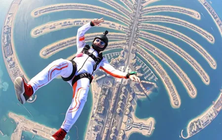 Skydive Over The Palm with Private Transportation