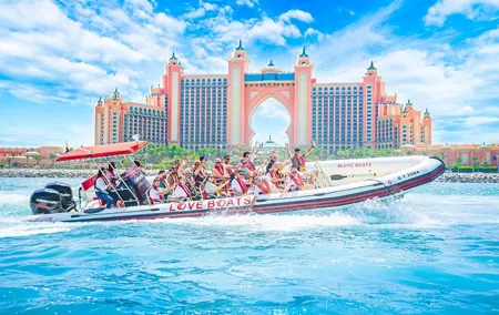 Dubai Speedboat Tour: JBR Skyline, Atlantis, Burj AlArab Optional