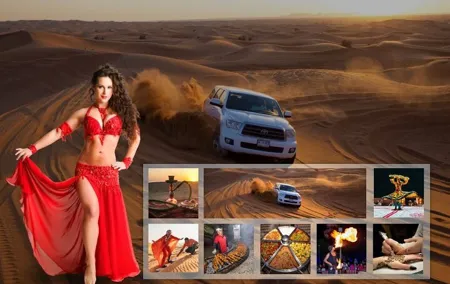 Evening Desert Safari Dubai With Buffet, Dune Bashing, Camel Riding, and Tanura